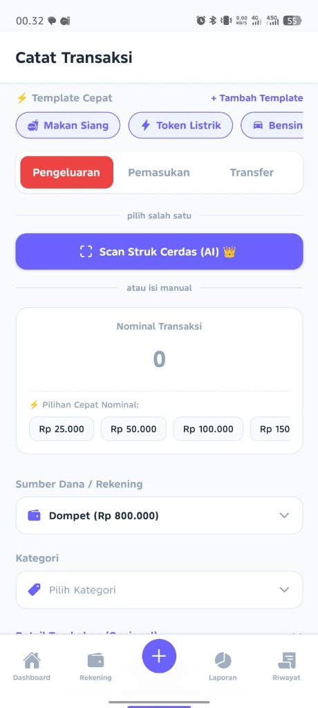 Catat Transaksi dan Scan Struk Cerdas AI SakuGo v2.7.3