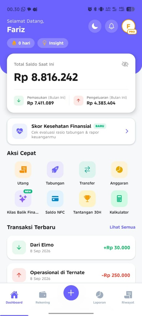 Beranda SakuGo Tema Royal Indigo
