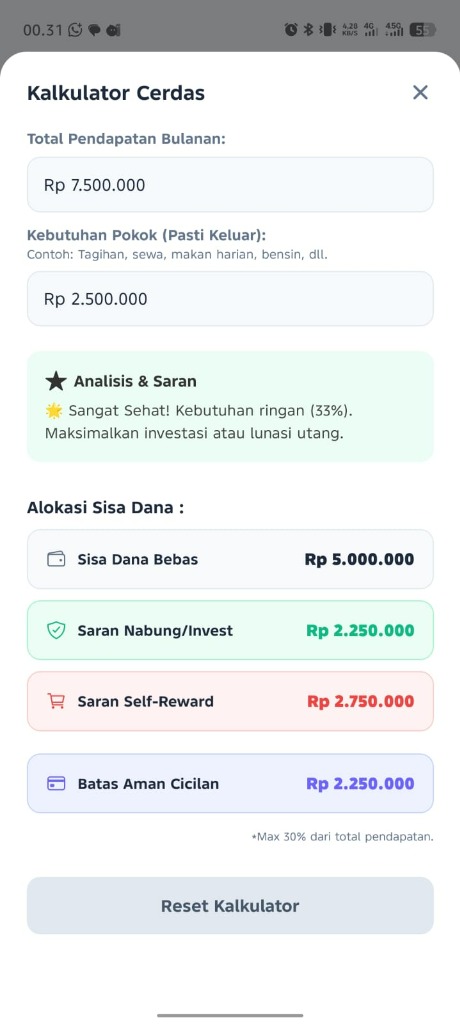 Kalkulator Cerdas Finansial SakuGo v2.7.3